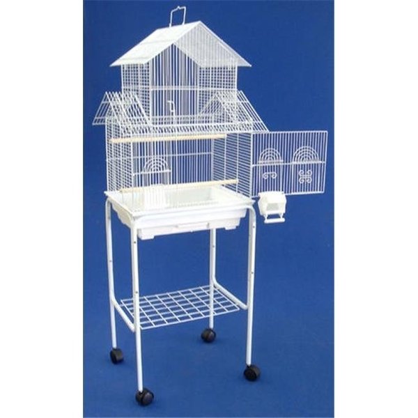Yml YML 5844-4814WHT Pagoda Small Bird Cage with Stand in White 5844_4814WHT